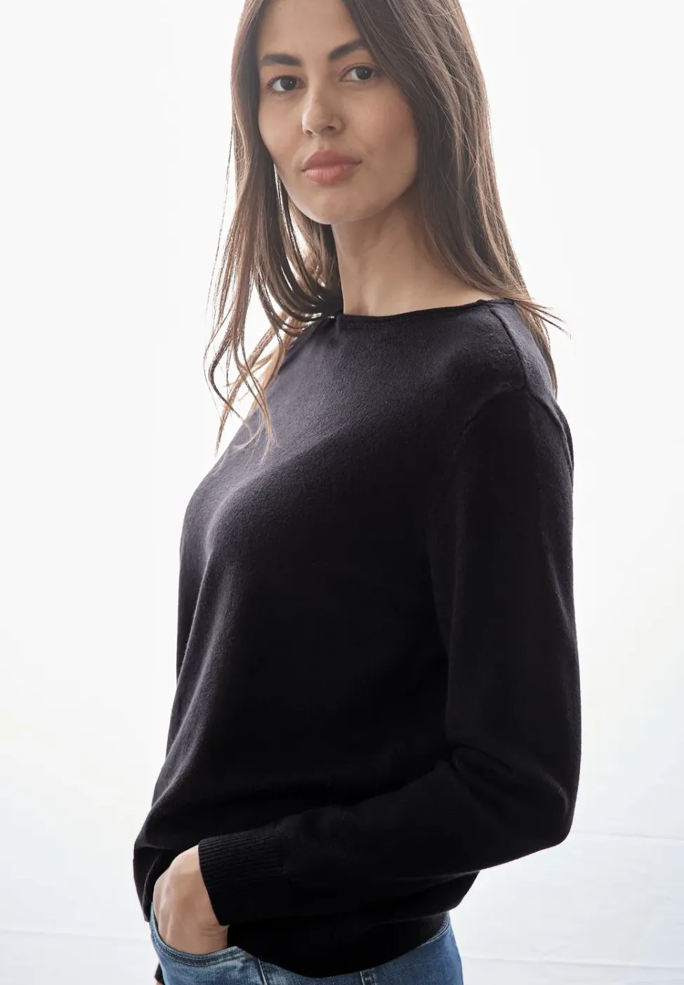 Melange-Look Pullover