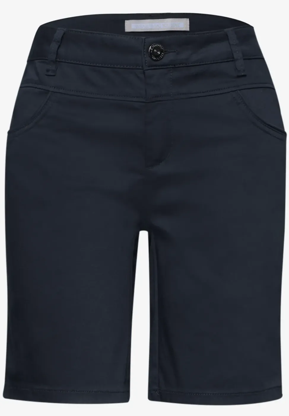 Mid Waist Bermuda in Satin-Optik