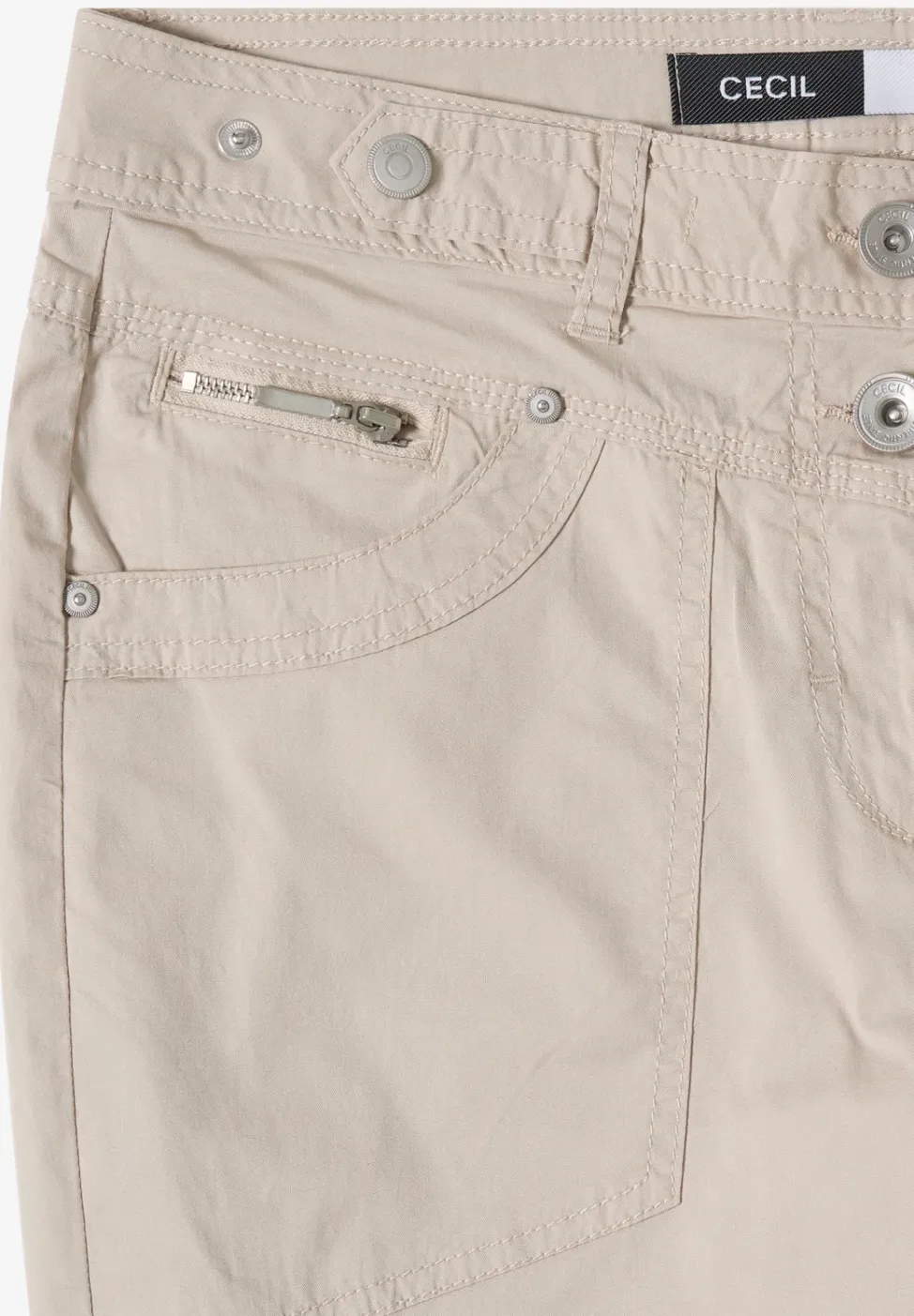 Mid Waist Casual Fit Hose mit Turn Up