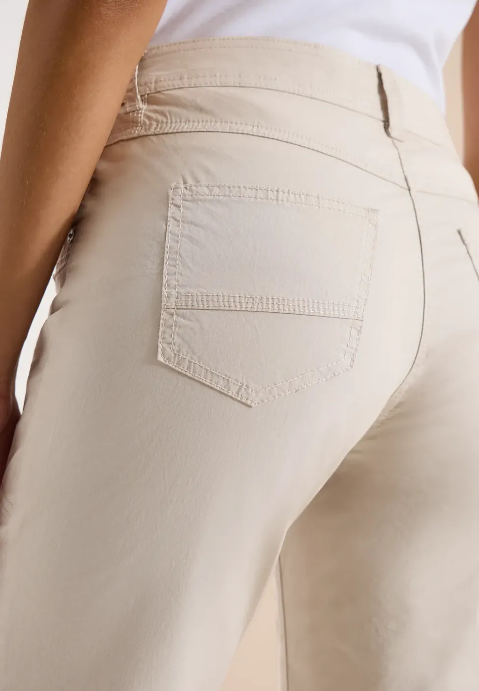 Mid Waist Casual Fit Hose mit Turn Up