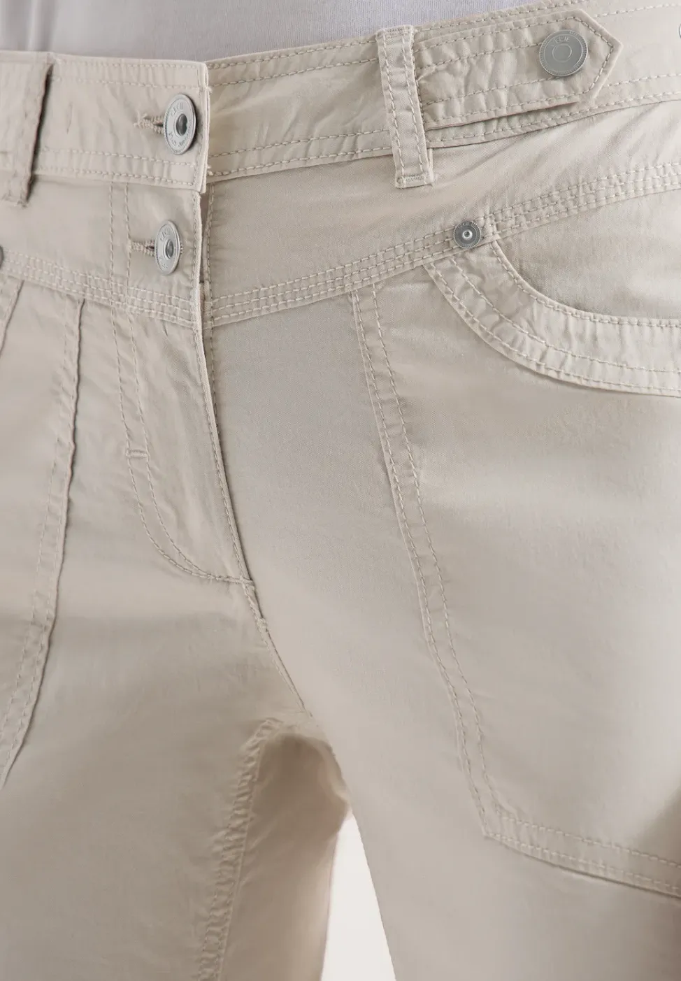 Mid Waist Casual Fit Hose mit Turn Up