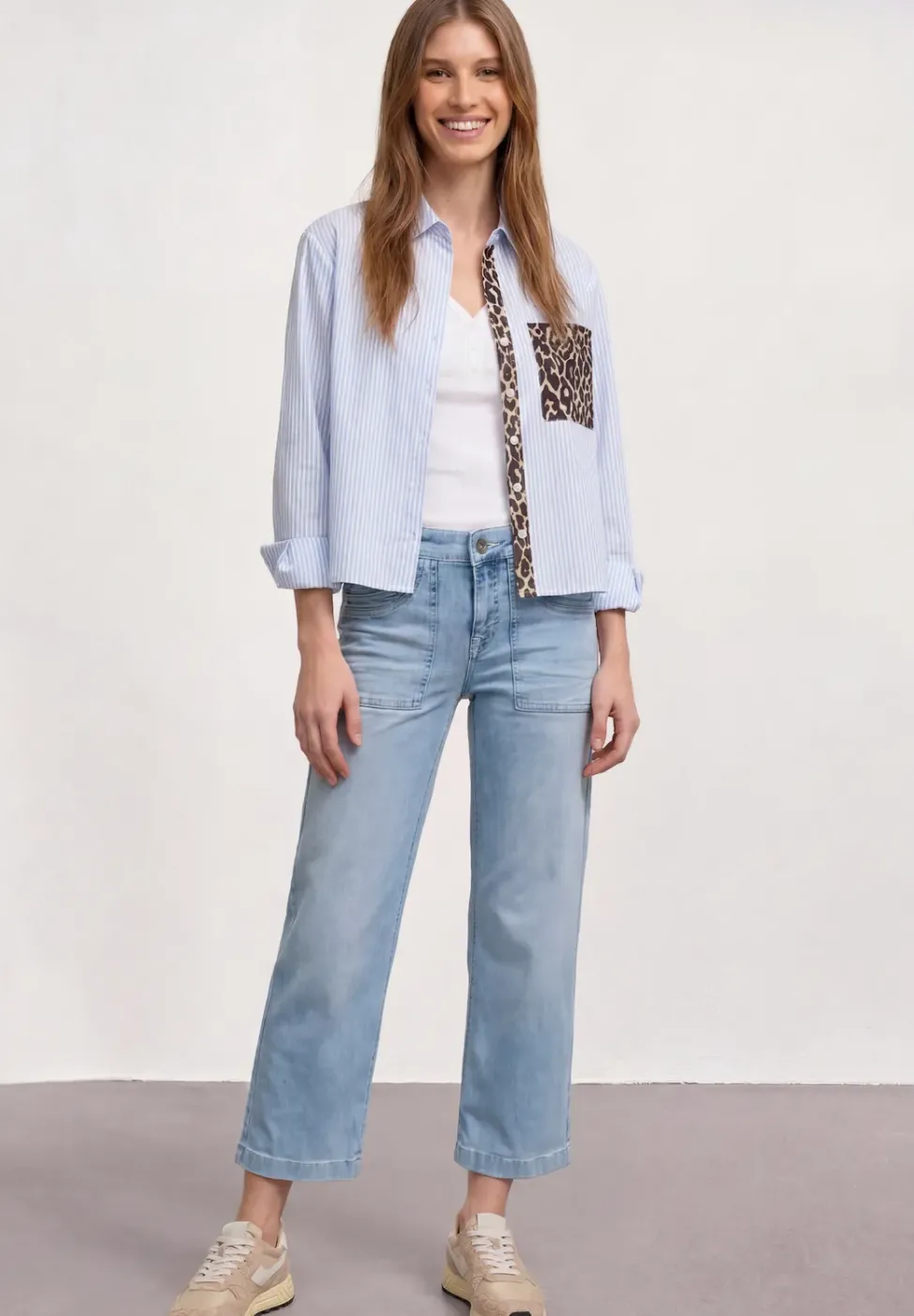 Mid Waist Jeans Culotte im Loose Fit