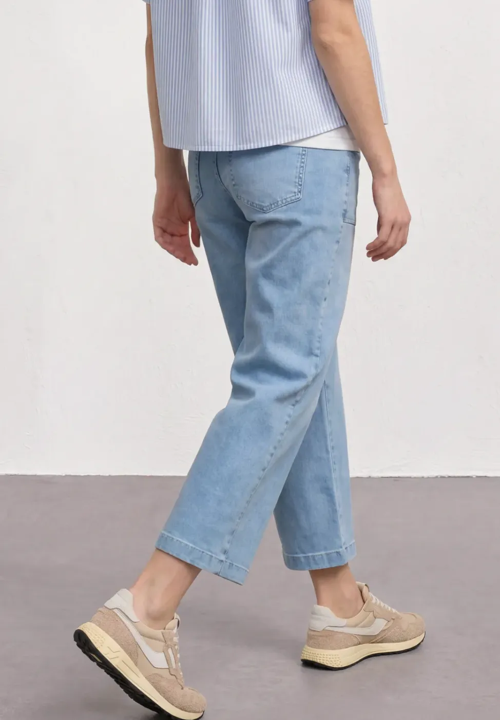Mid Waist Jeans Culotte im Loose Fit