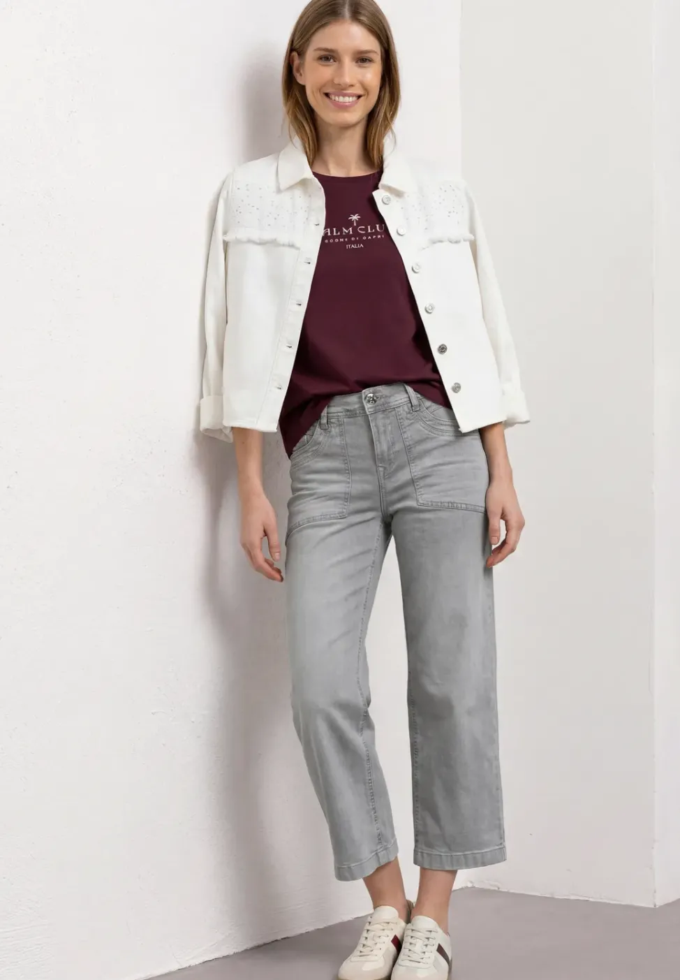 Mid Waist Jeans Culotte im Loose Fit