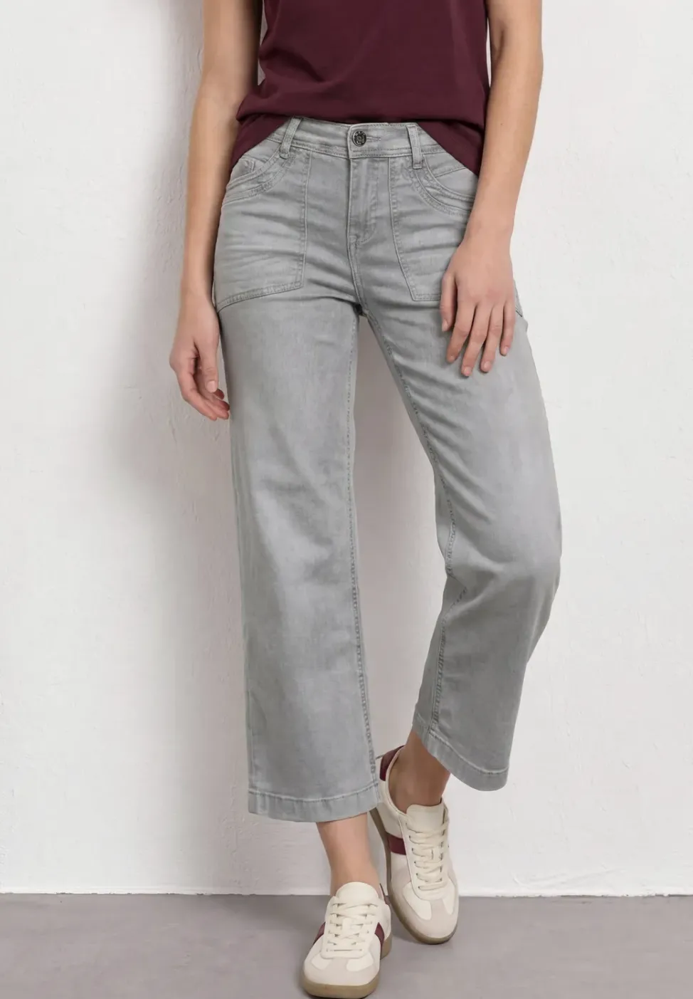 Mid Waist Jeans Culotte im Loose Fit