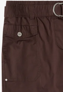 Mid Waist Slim Leg Hose im Loose Fit