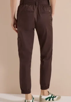 Mid Waist Slim Leg Hose im Loose Fit