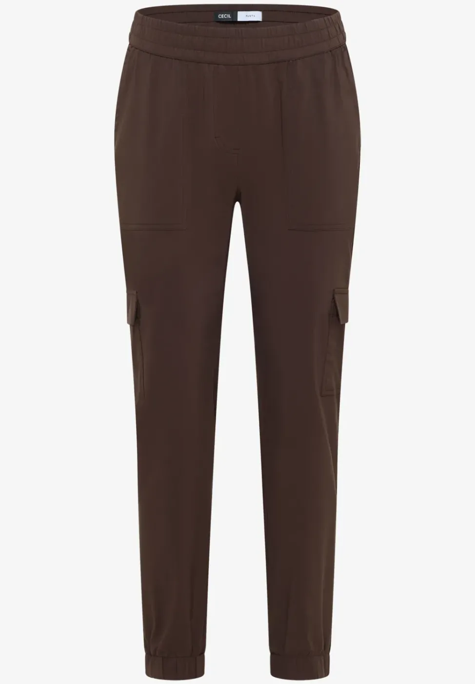 Mid Waist Slim Leg Hose im Cargo-Look
