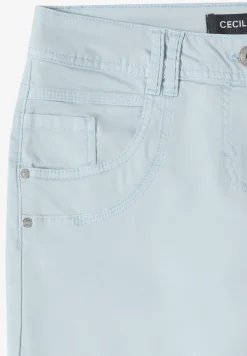 Mid Waist Slim Leg Hose im Casual Fit