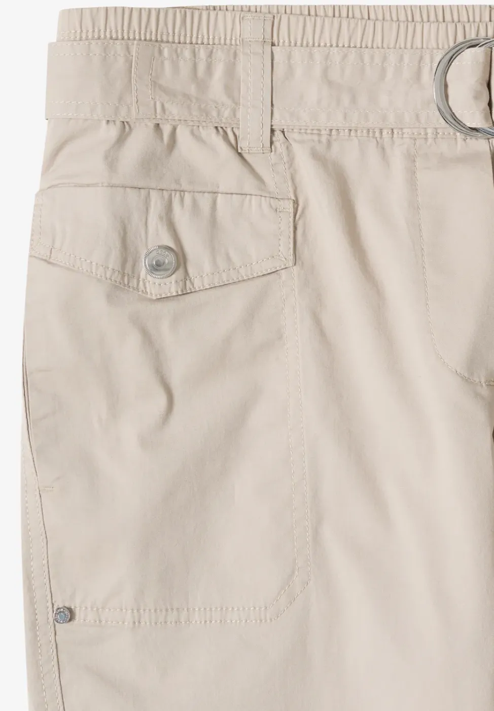 Mid Waist Slim Leg Hose im Loose Fit