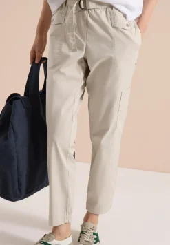 Mid Waist Slim Leg Hose im Loose Fit