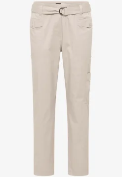 Mid Waist Slim Leg Hose im Loose Fit