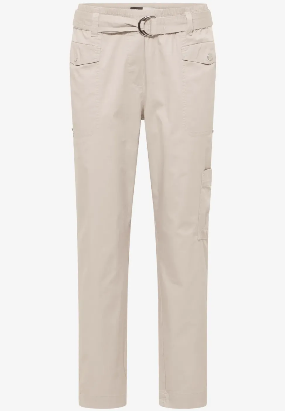 Mid Waist Slim Leg Hose im Loose Fit