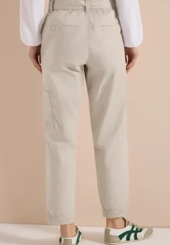 Mid Waist Slim Leg Hose im Loose Fit