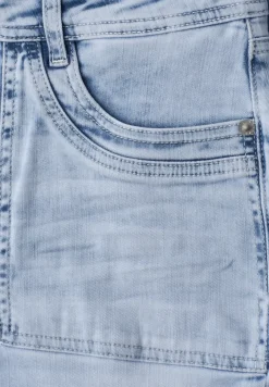 Mid Waist Straight Leg Jeans im Casual Fit