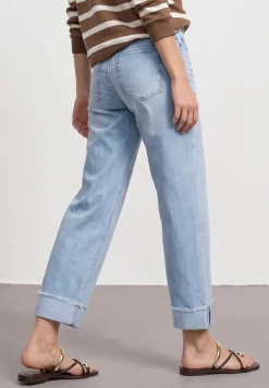 Mid Waist Straight Leg Jeans im Casual Fit