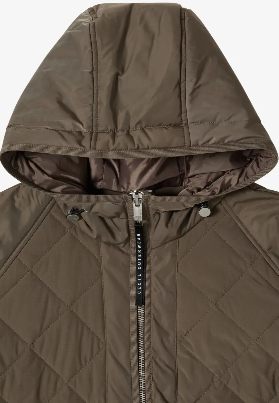 Midi Jacke mit Hoodie