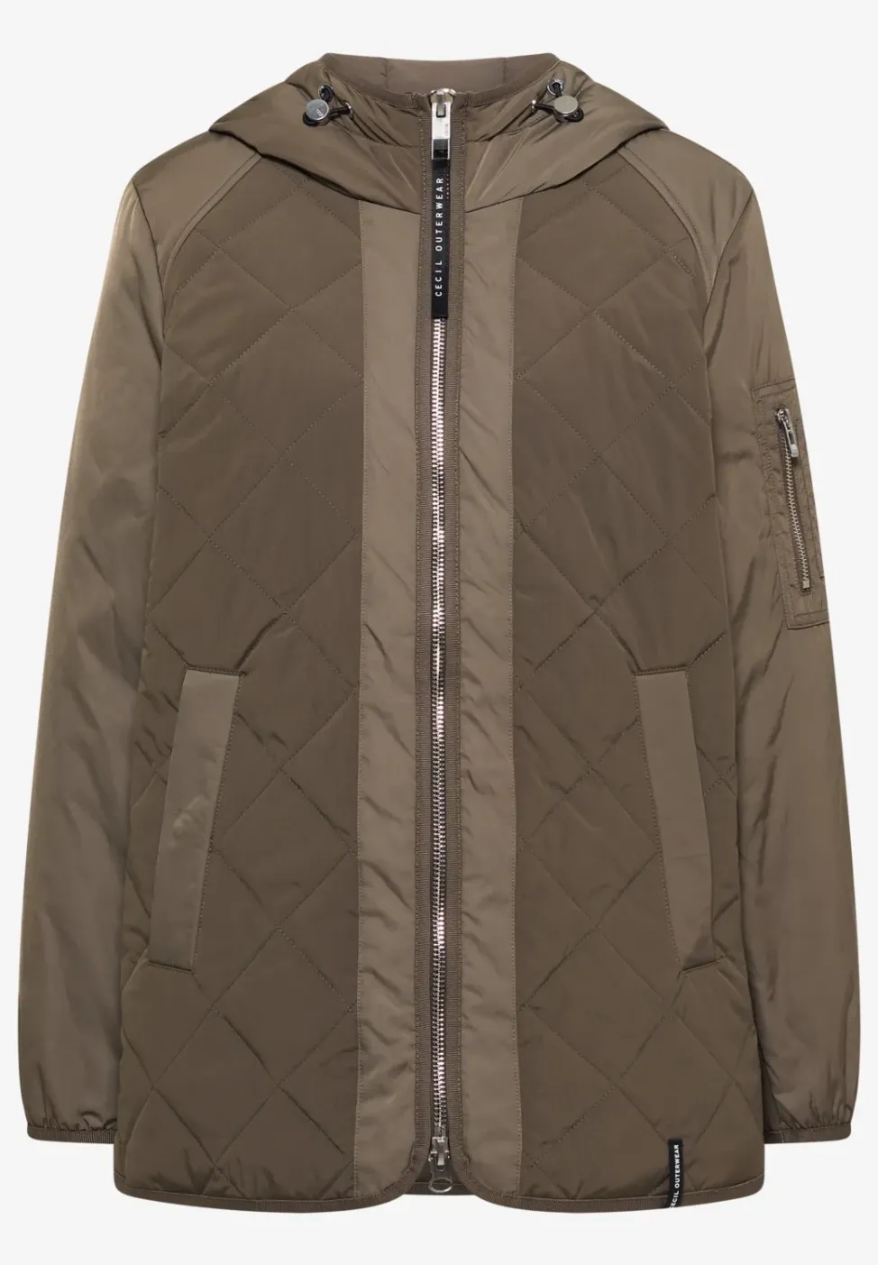 Midi Jacke mit Hoodie