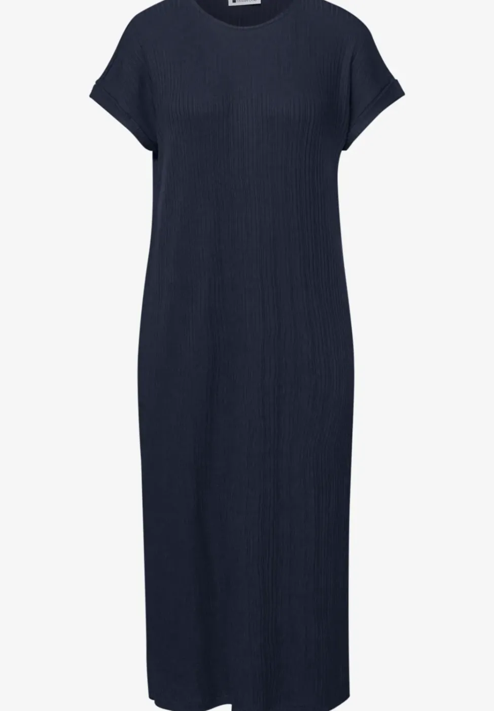 Midi-Kleid aus Jersey in Rippstruktur