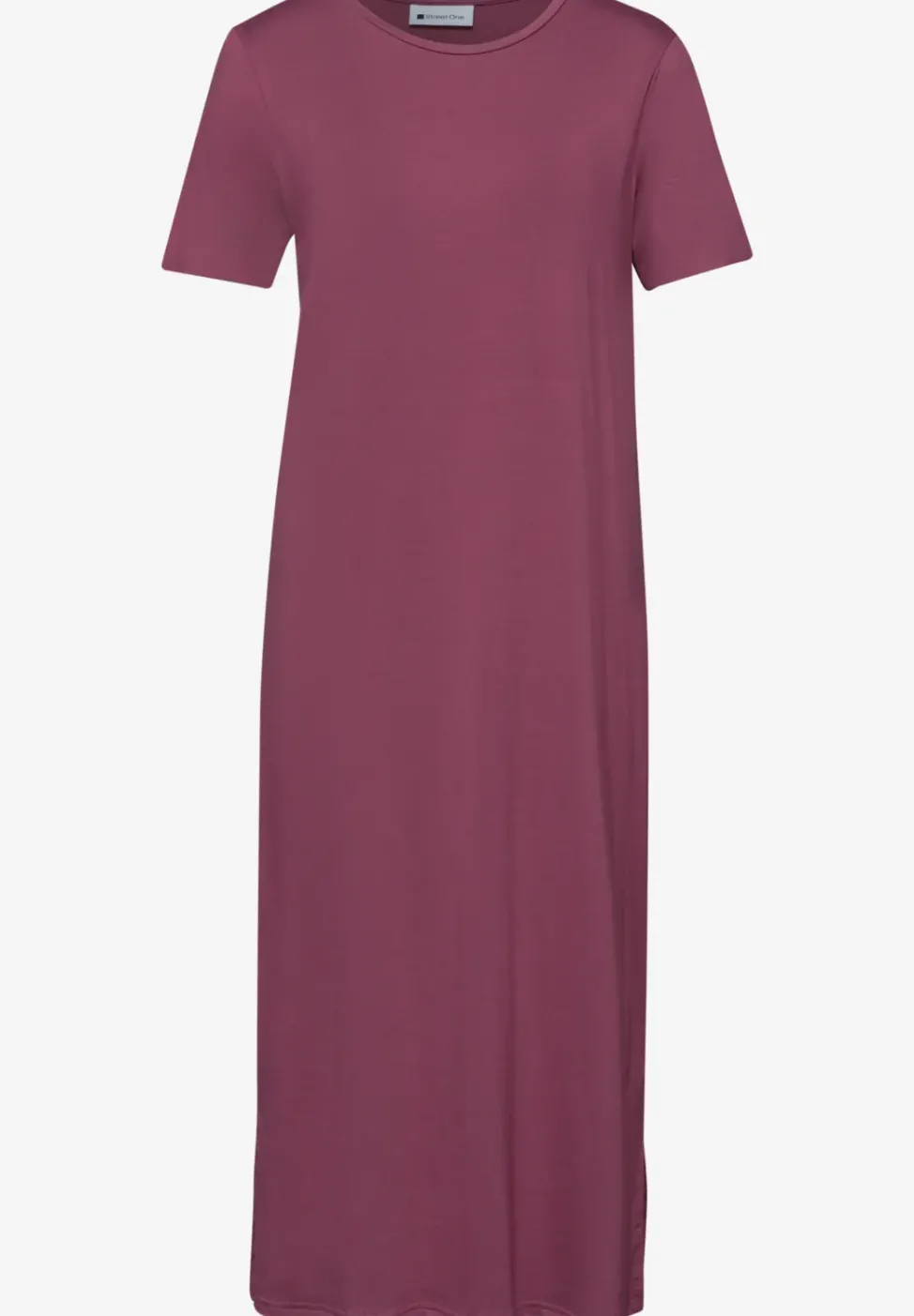 Midi-Kleid mit Kurzarm mit Schlitzdetail