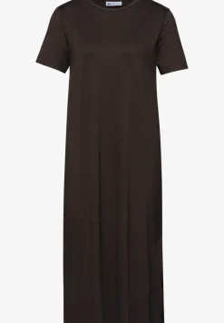 Midi-Kleid mit Kurzarm mit Schlitzdetail