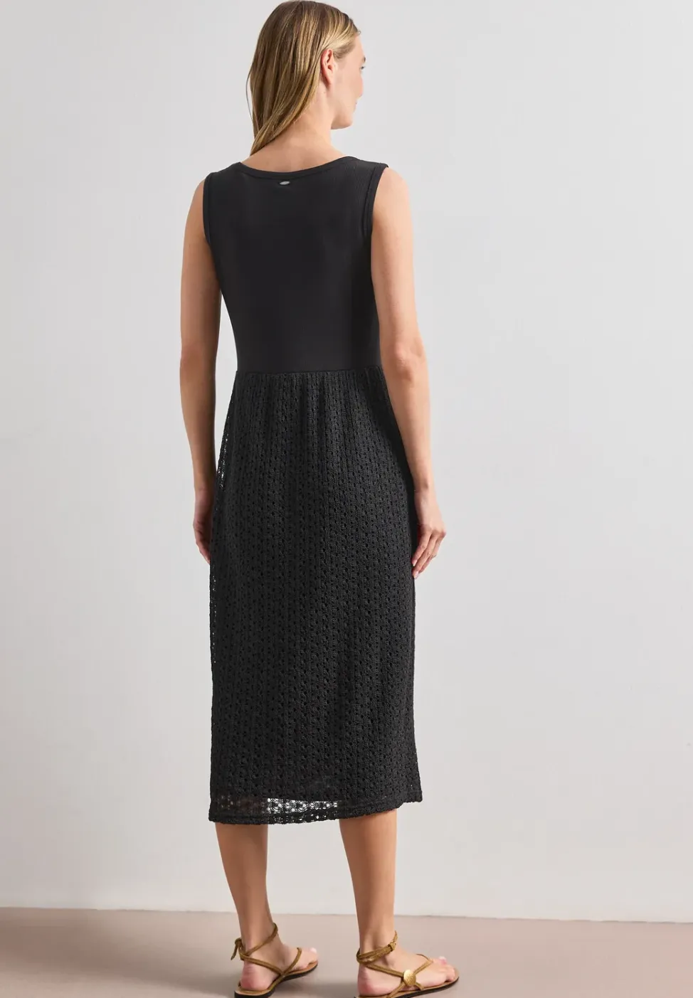 Midikleid mit Rock aus Spitze