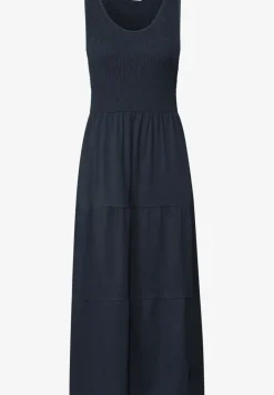 Midi-Kleid mit Smok-Oberteil