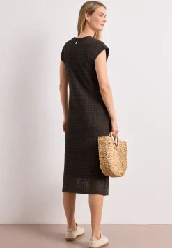 Midi-Kleid mit V-Neck aus Spitze