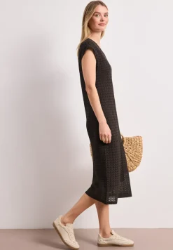 Midi-Kleid mit V-Neck aus Spitze