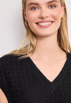Midi-Kleid mit V-Neck aus Spitze