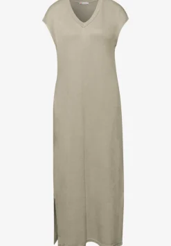Midi-Kleid mit V-Neck im Strick-Look