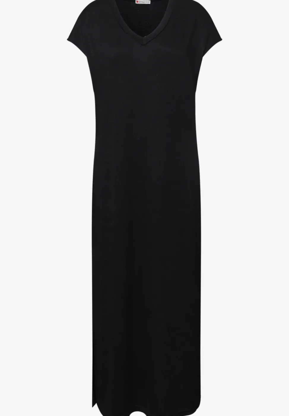 Midi-Kleid mit V-Neck im Strick-Look