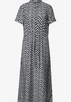 Midi-Kleid mit Zick-Zack-Muster