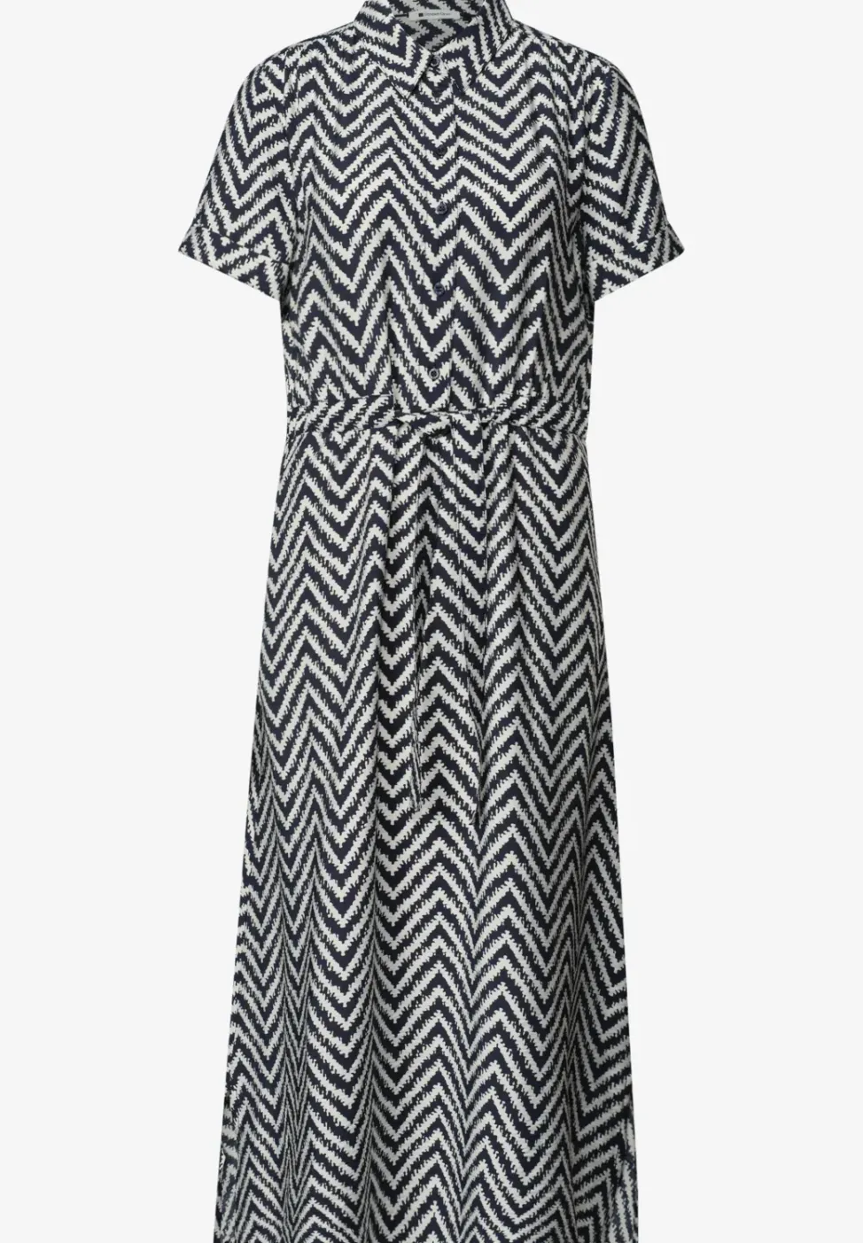 Midi-Kleid mit Zick-Zack-Muster