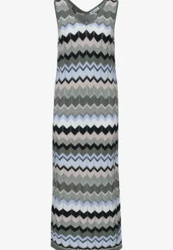 Midi-Kleid mit Zick-Zack-Muster