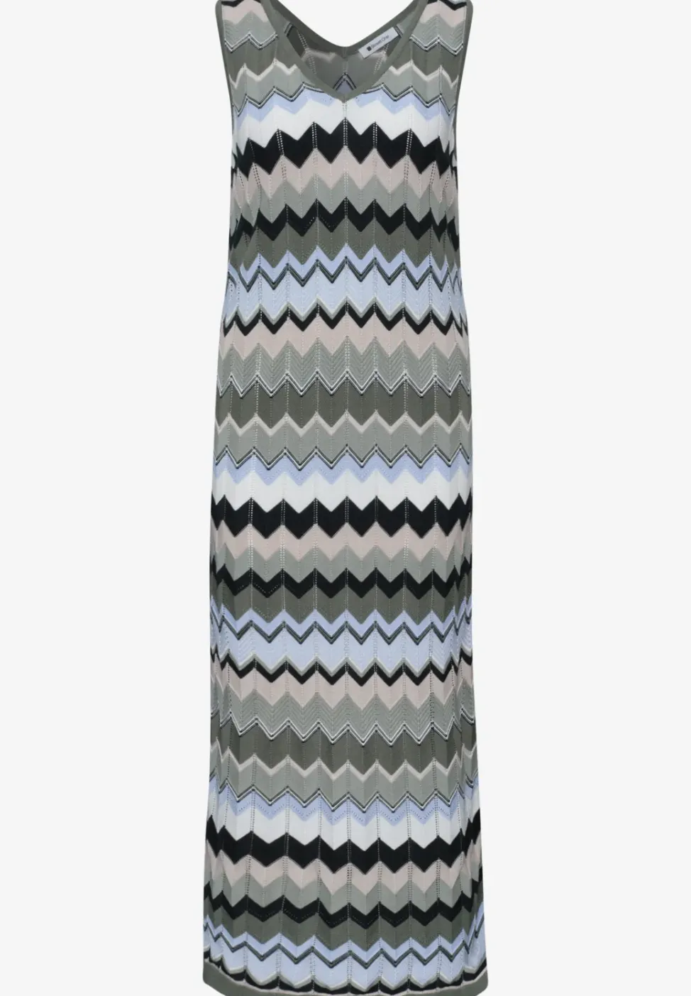 Midi-Kleid mit Zick-Zack-Muster