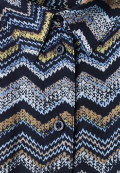 Midi-Kleid mit Zick-Zack-Muster