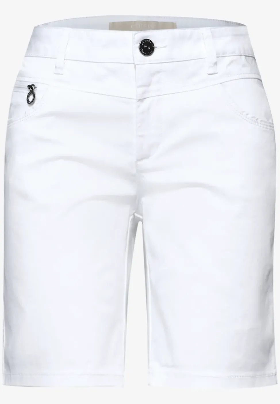 Mid Waist Bermuda in Satin-Optik