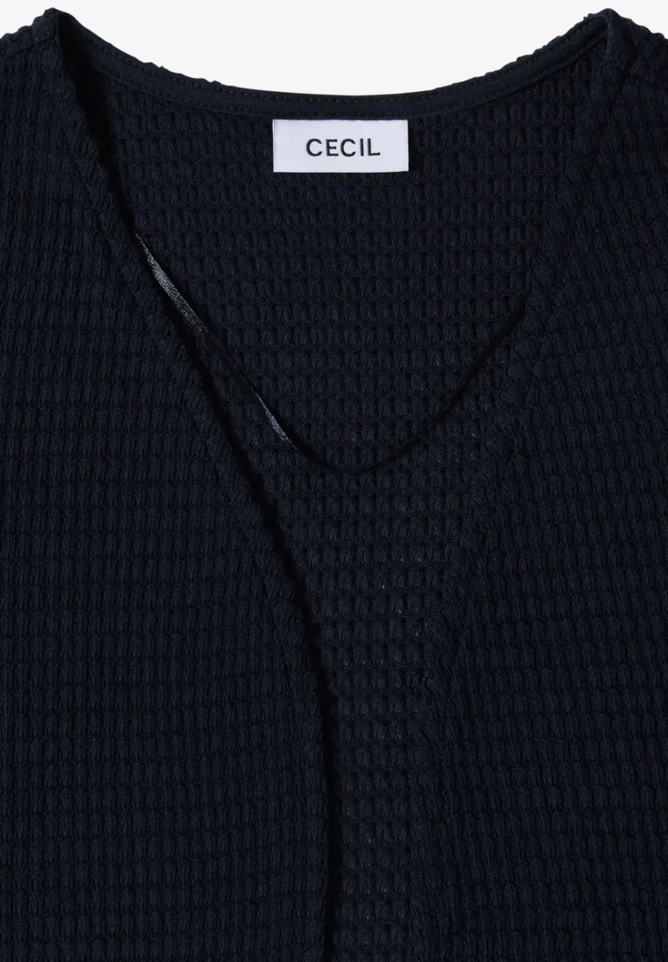Offene 3/4-Arm Jacke im Ajour-Look