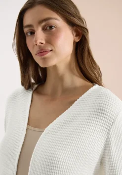Offene 3/4-Arm Jacke im Ajour-Look