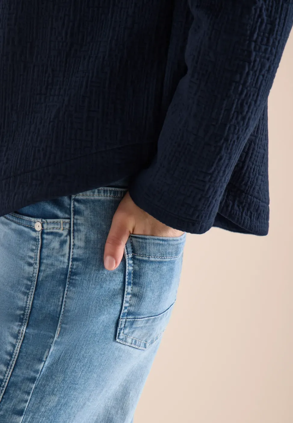 Overshirt mit Brusttaschen und Struktur