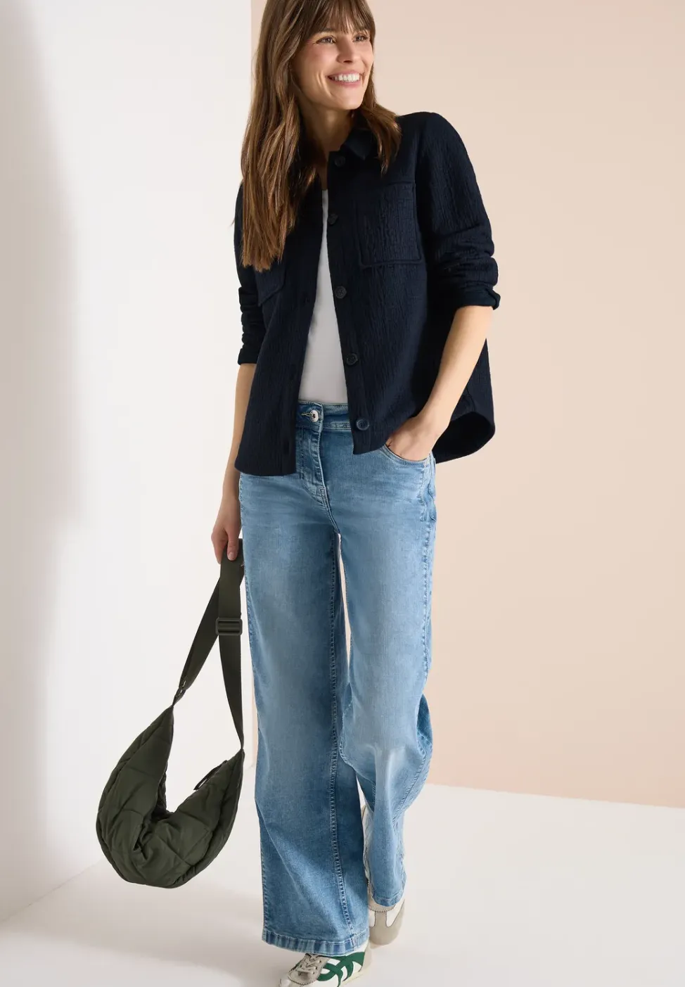 Overshirt mit Brusttaschen und Struktur