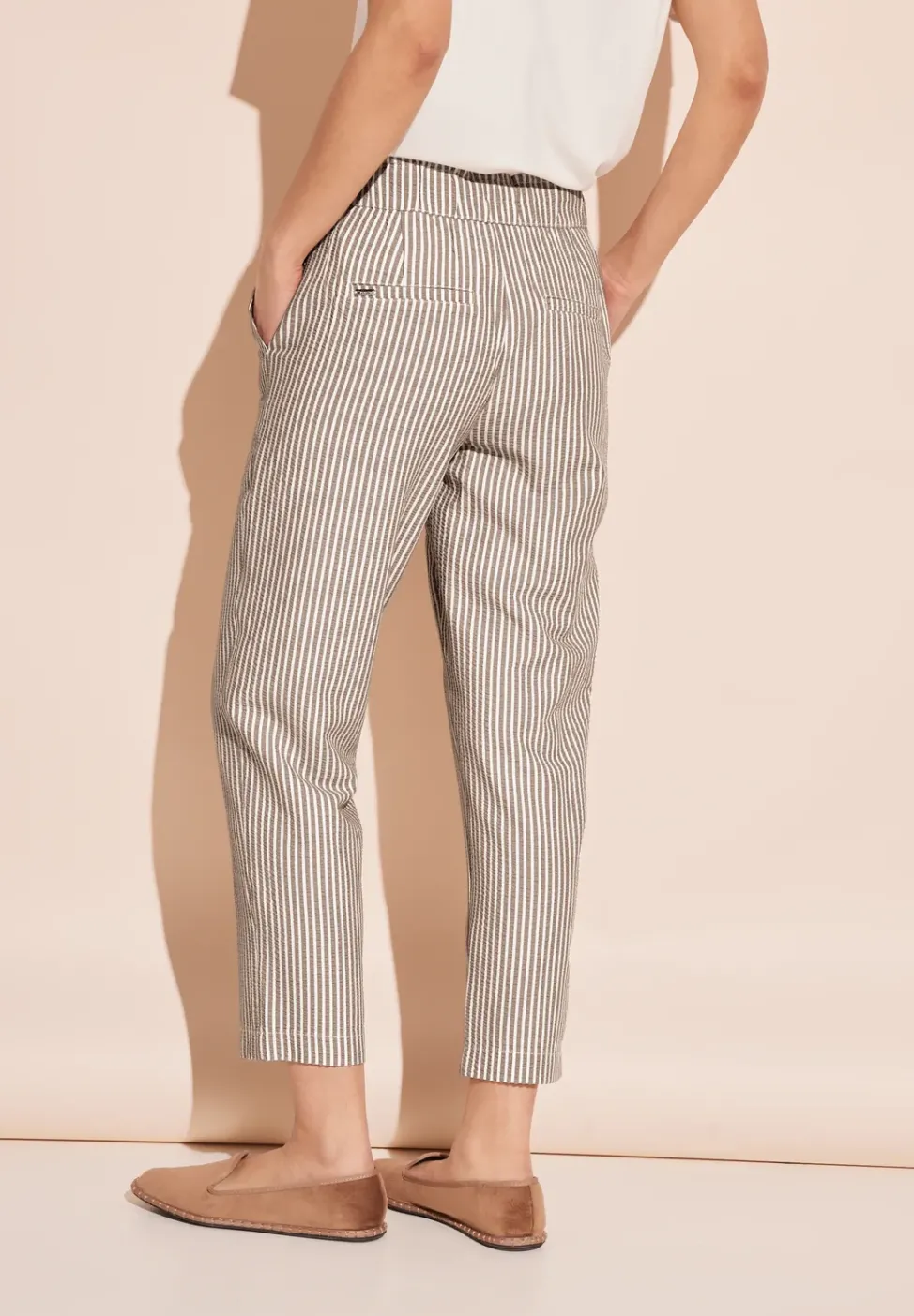 Paperbag Seersucker Hose