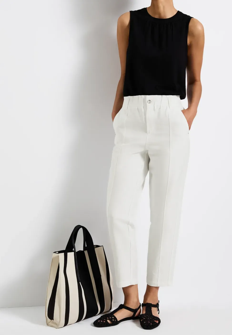 Paperbag Hose im Casual Fit