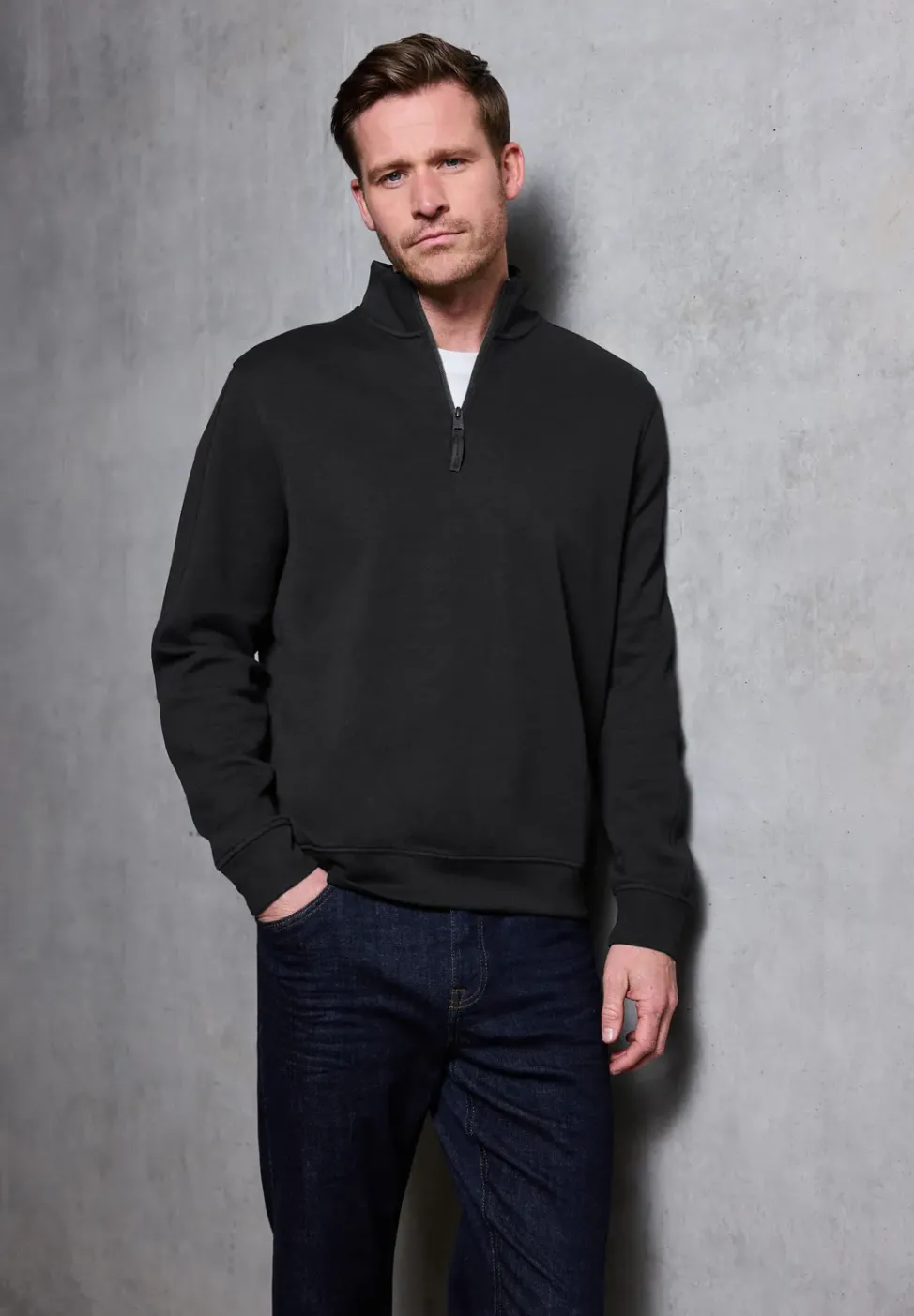 Piqué Troyer Sweatshirt