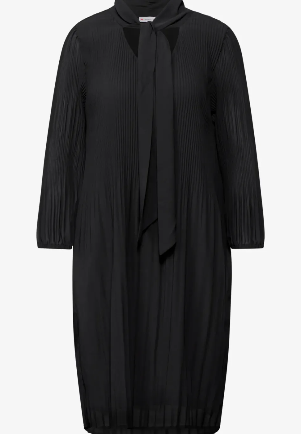 Plissée-Kleid mit Schleife