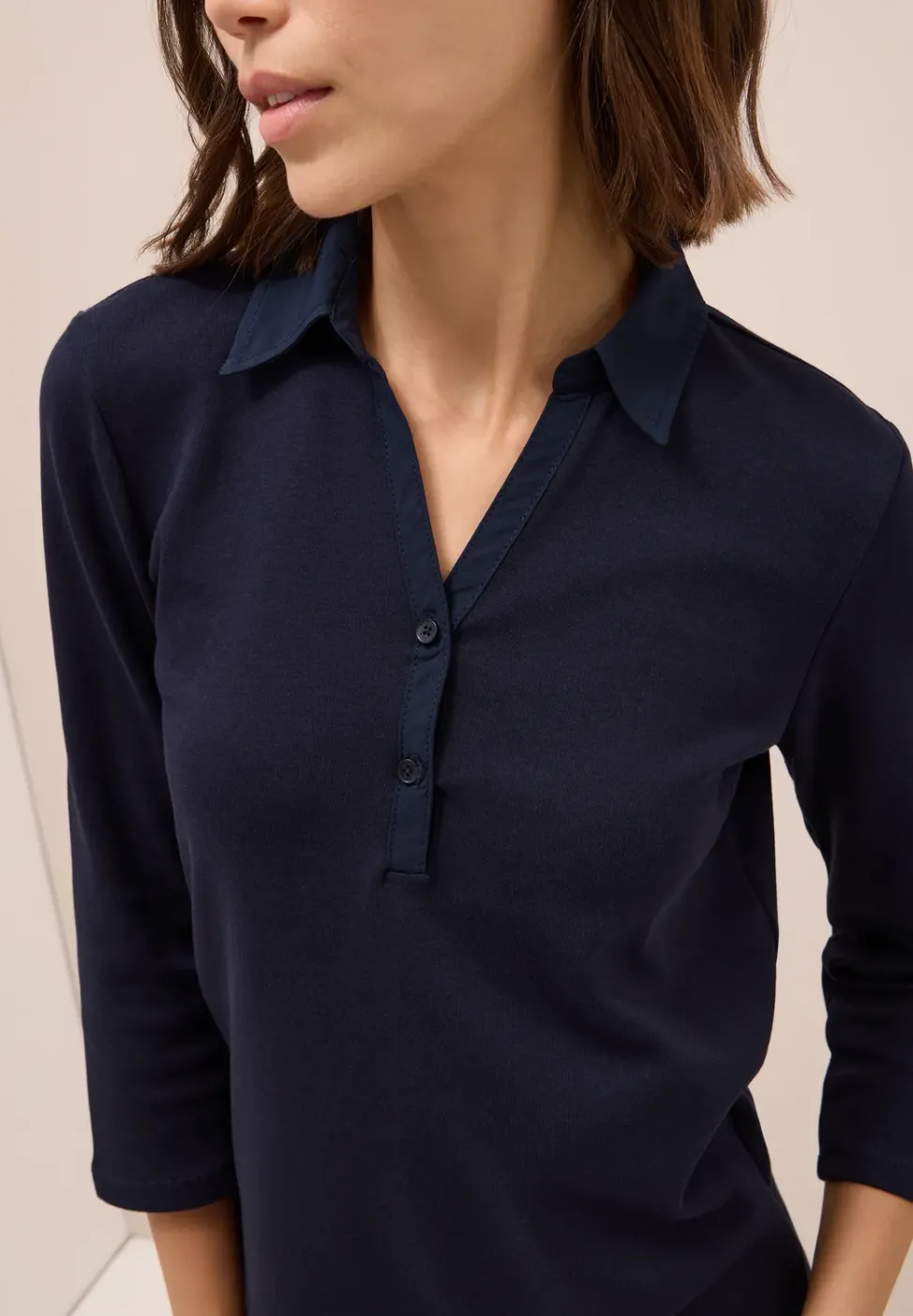 Poloshirt mit 3/4-Arm