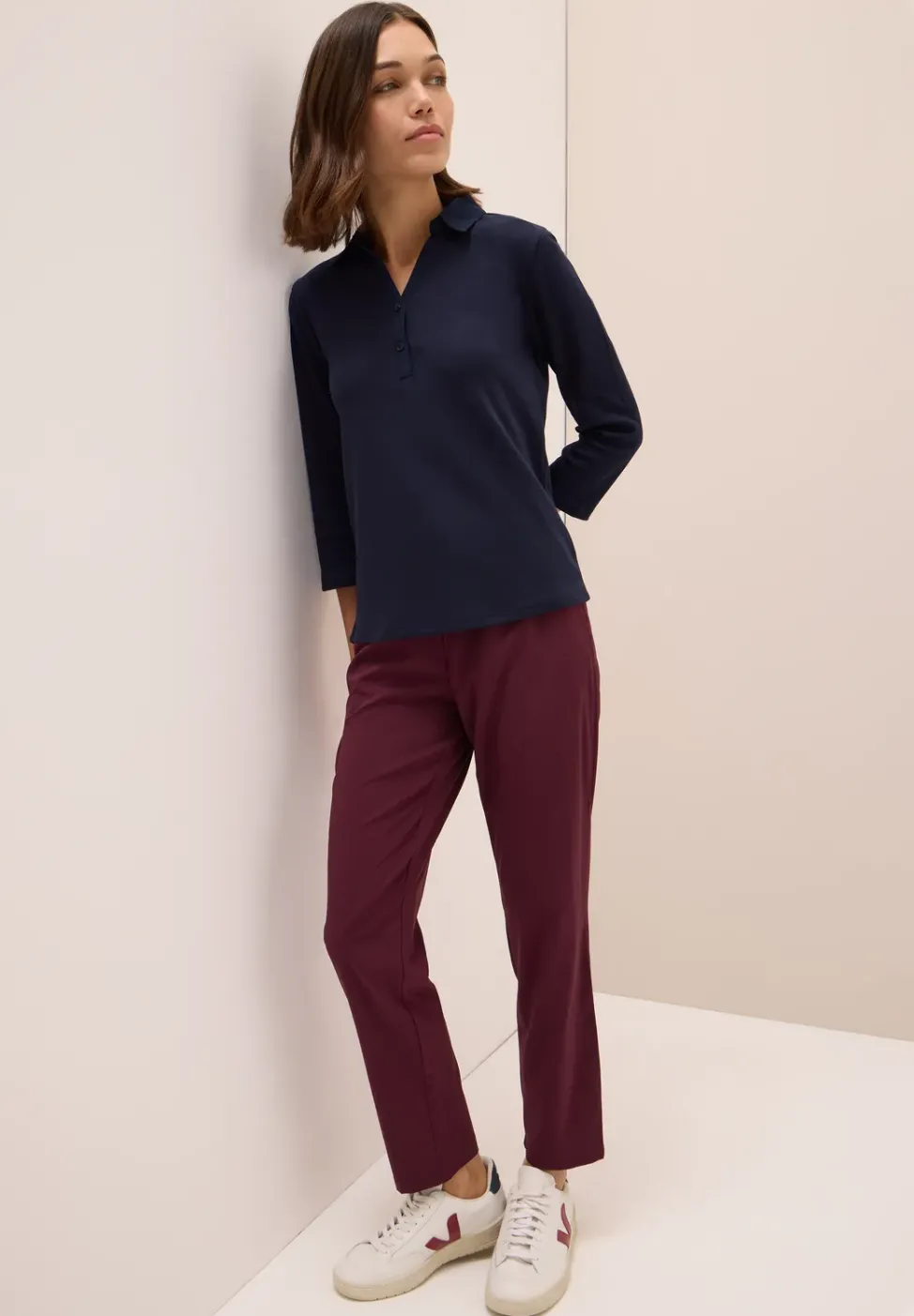 Poloshirt mit 3/4-Arm