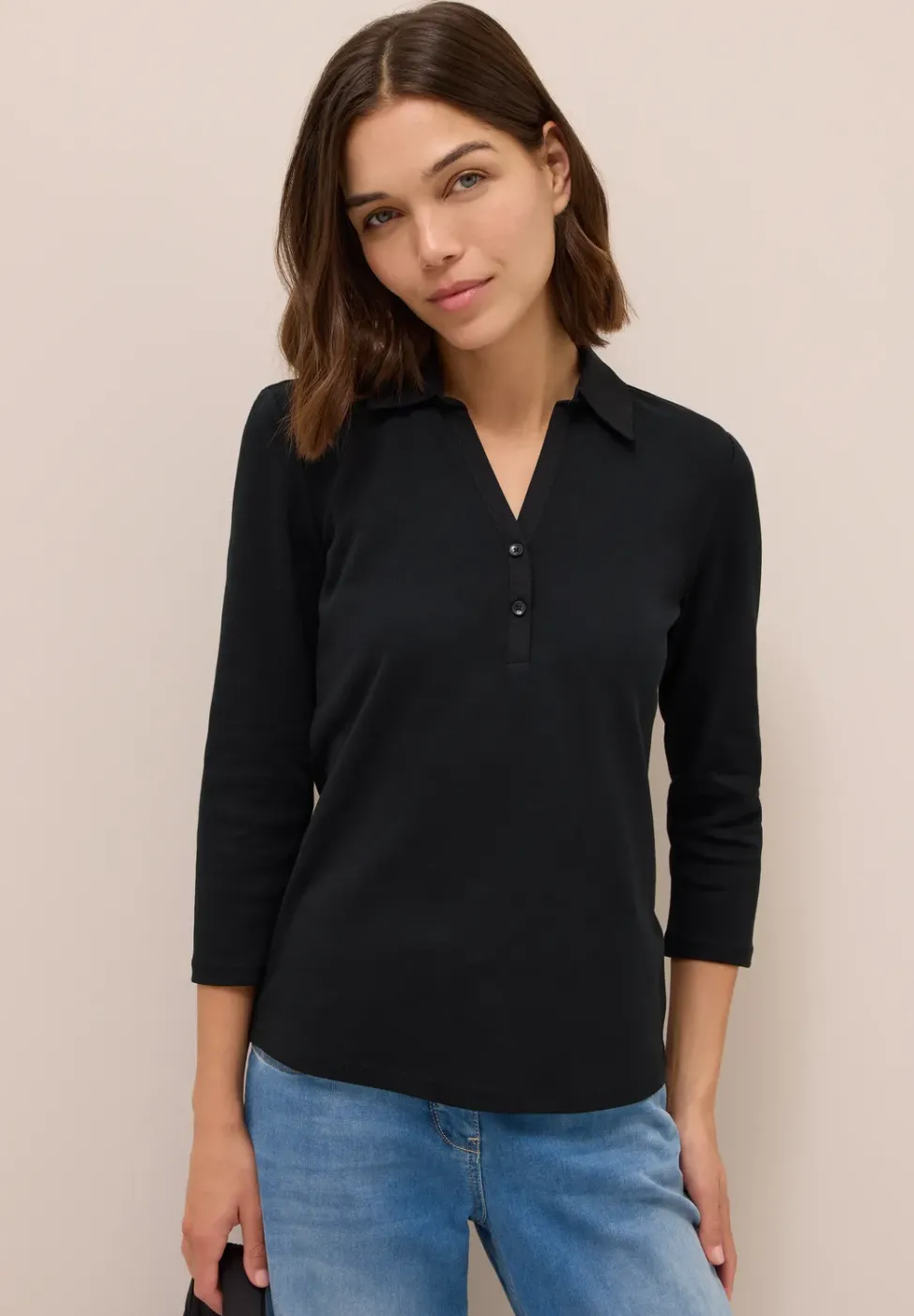 Poloshirt mit 3/4-Arm