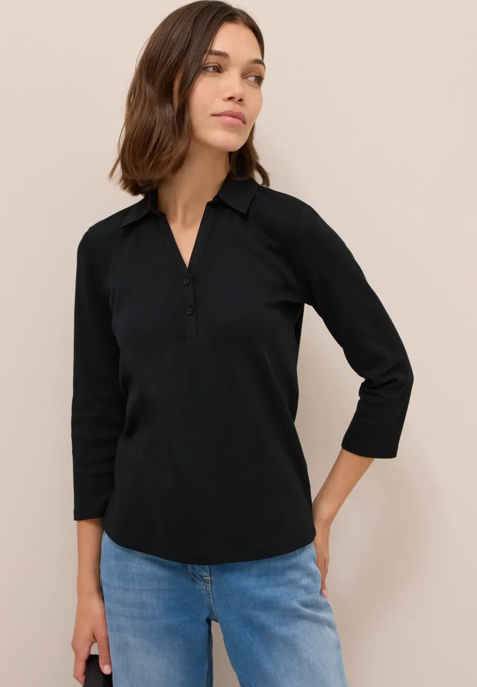 Poloshirt mit 3/4-Arm